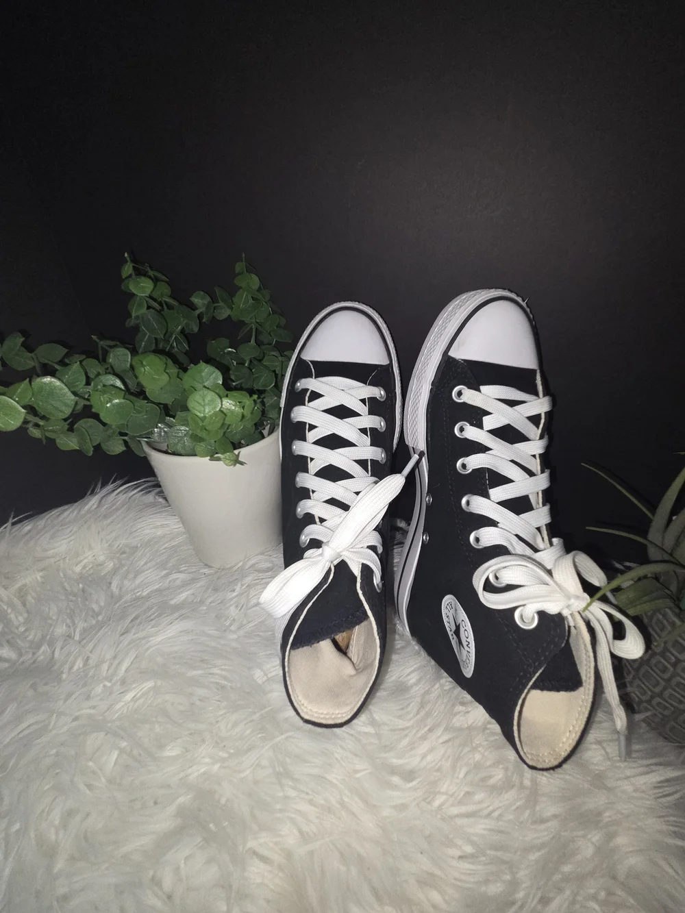 Converse Chuck Taylor All Star Black Platform High Top Sneakers. Size 9 - Picture 10 of 15